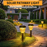 Solar Pathway Light for Outdoor, Solar Powered Pathway Landscape Lighting for Garden, 4 Pack Waterproof Solaire | Lumora