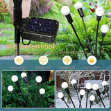 Solar Garden Lights Outdoor, 4 Pack 40 LED Solar Firefly Lights Waterproof, Sway by Wind, Swaying Light for Yard | Lumora