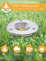ZUCKEO Low Voltage Landscape Lights Well Lights Landscape LED in Ground Light IP67 Waterproof Outdoor Landscape | Lumora