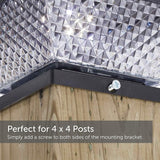 Solar Post Lights | Waterproof Outdoor Cap Lights for 4 x 4 Wooden Posts, Deck, Patio Garden Décor or Fence | Warm | Lumora