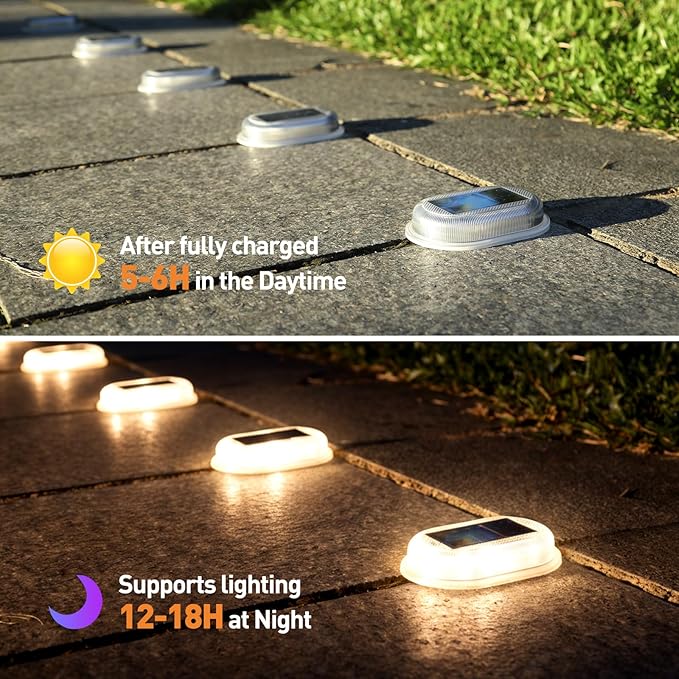 AGPTEK RGB Solar Deck Lights with Remote Control 12 Pack, One-Click Sync Group Control & 10 Light Modes & RGB | Lumora