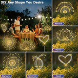 Garden Outdoor Lights, 4 Pack 120 LED Solar Garden Lights Fairy Lights Outdoor Waterproof Decorative Solar Firework | Lumora
