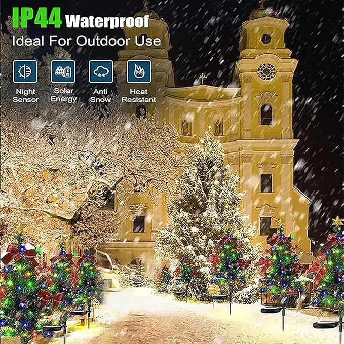 Solar Christmas Tree Lights Holiday Decorations, Outdoor Courtyards, Gardens, Lawns, Small Path Lights, Atmosphere | Lumora