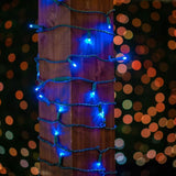 Novelty Lights 25ft 50 LED Blue Christmas Lights Outdoor/Indoor, 6" Spacing, Green Wire String Lights for Festive | Lumora