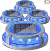 SIEDiNLAR Solar Deck Lights Outdoor 2 Modes 16 LEDs Driveway Markers Dock Light Solar Powered Waterproof for Ground | Lumora