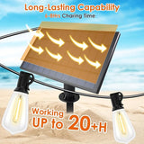 120FT Solar String Lights Outdoor,Solar Patio Lights Waterproof with Remote & 40+2 Dimmable ST38 Shatterproof LED | Lumora