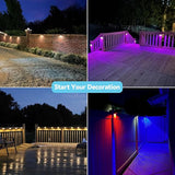 Bridika Fence Solar Lights Outdoor Waterproof Warm White & Color Glow LED, Solar Outdoor Wall Lights for Backyard | Lumora