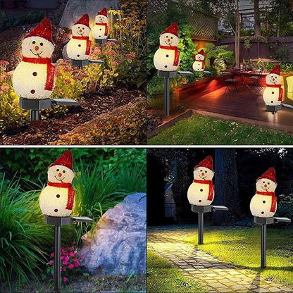 Solar Lights Christmas Solar Powered LED Light Decor Outdoor Garden Stake Lamps Xmas Yellow