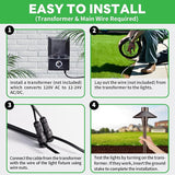 Landscape Path Lights, 3000K/4000K/5000K Selectable Pathway Lights, 12V Low Voltage Wired, LED Outdoor Waterproof | Lumora