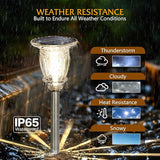 Solar Pathway Lights Outdoor 4 Pcs, Warm White Incandescent Solar Garden lights, 17.5" Waterproof & Solar Powered | Lumora
