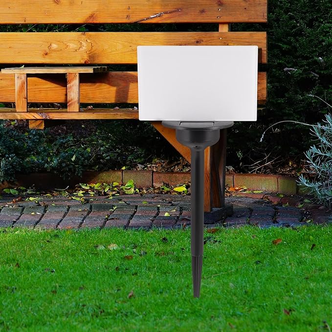 Veemoon Solar Lawn Light Acrylic Heat Transfer Solar Powered Garden Path Light 120x190mm Outdoor Landscape Decorative LED Ground Lamp for Yard and Courtyard