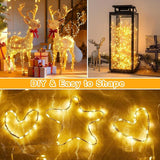 Decute 300Led 99FT Copper Wire Christmas Fairy String Lights Dimmable with Remote Control Starry Lights with UL | Lumora