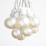 Hometown Evolution, Inc. White Pearl Outdoor Patio Globe String Lights (Commercial 25 Foot 20 Socket - G50 White | Lumora