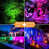 RGBW Low Voltage Landscape Lights, 16 Color Changing Outdoor Landscape Lighting with Remote Control IP67 Waterproof | Lumora