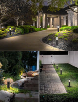 SUNVIE 4-Pack Low Voltage Pathway Lights 3W 3000K 12-24V LED Landscape Bollard Path Lights with Connectors CRI 90+ | Lumora