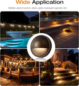 CLOUDY BAY [6 Pack] 3CCT Low Voltage LED Deck Lights Outdoor,2700K/3500K/5000K Selectable,Landscape Step Stair | Lumora