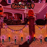 Halloween Pathway Lights Outdoor,19.5Ft C9 Halloween Stake Lights with 10 Clear Orange Black C9 Bulbs, Connectable | Lumora