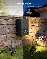 HIBOITEC 12W Low Voltage Landscape Lighting with 400W Transformer Photocell Sensor and Timer Connectors Spotlights | Lumora