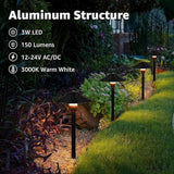 SUNVIE Low Voltage Pathway Lights Wired Path Light Outdoor 3W 12-24V 3000K Waterproof Aluminum LED Landscape Lights | Lumora