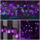 20 LED Decorations Crystal Globe Solar String Outdoor Lights with 8 Lighting Modes Waterproof Solar Powered Patio | Lumora