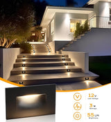 CLOUDY BAY 12V Low Voltage 3 Color Indoor and Outdoor LED Step Light,3000K/4000K/5000K Deck Lights,Stair Light,Wet | Lumora