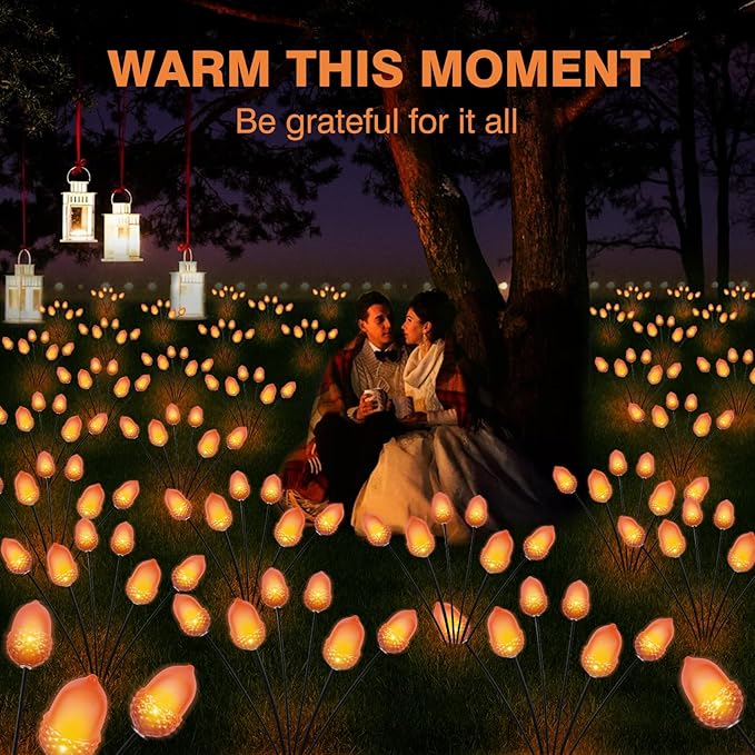 Thanksgiving Decorations Outdoor Solar Garden Lights,12LED Artificial Big 3D Acorn Thanksgiving Light, Fall Decor Solar Path Lights for Home Autumn Harvest Fall Party Decor,2PACKS Orange