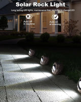 Outdoor Solar rock lights,IP65 Waterproof LED Super Bright spotlights, suitable for house exteriors, stairways | Lumora