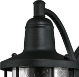 Westinghouse 6334700 Crestview One-Light Outdoor Wall Fixture, Textured Black Finish with Clear Seeded Glass | Lumora