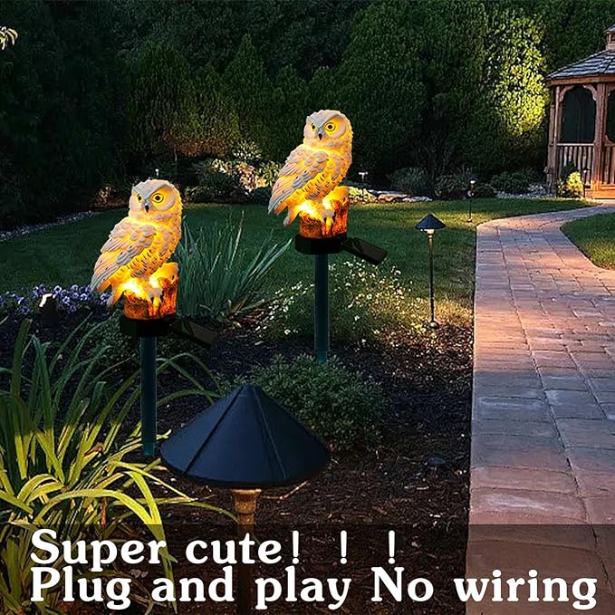 Eagle Solar Garden Lights - Outdoor Decor with LED Path Lights, Animal Statue