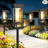 10 Pack Solar Pathway Lights Outdoor, Taller Bright Solar Path Lights Waterproof, Auto On/Off Solar Powered Garden | Lumora