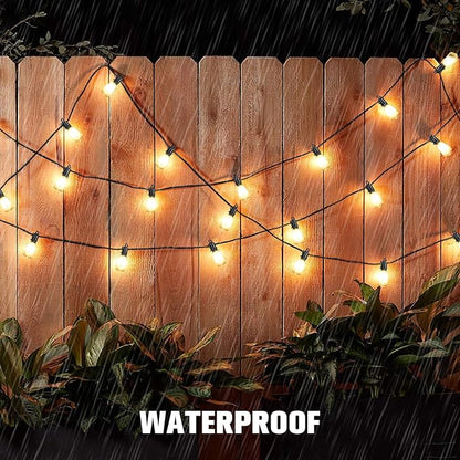 Solar String Lights Outdoor Waterproof 100ft with 52 Shatterproof,Solar Lights Outdoor Remote ST38 Vintage Edison Bulbs,Salor Ourdoor Light Hanging Lights Waterproof for Outside Backyard