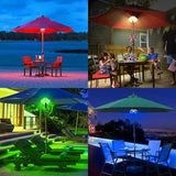 LUXSWAY Color Changing Patio Umbrella Light, Battery Operated - White | Lumora