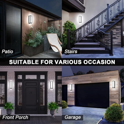 30Watt Modern Outdoor Wall Lights, 2000 Lumen IP65 Waterproof Exterior Porch Light, 6000K Daylight Anti-Rust Wall Mount Outdoor Flood Lighting for House, Front Porch, Patio, Garage