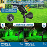 T-SUNUS Green Solar Lights Outdoor Christmas, IP65 Waterproof Garden Spotlights Auto On/Off Security Landscape | Lumora