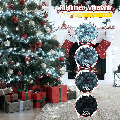 2026 New Voice Control 88ft 240LED Smart Christmas String Lights Outdoor/Indoor | String Lights with Remote, 12Modes, 7Voice Commands & Timers, Christmas Twinkle Light for Xmas Tree Decor (Cool White)