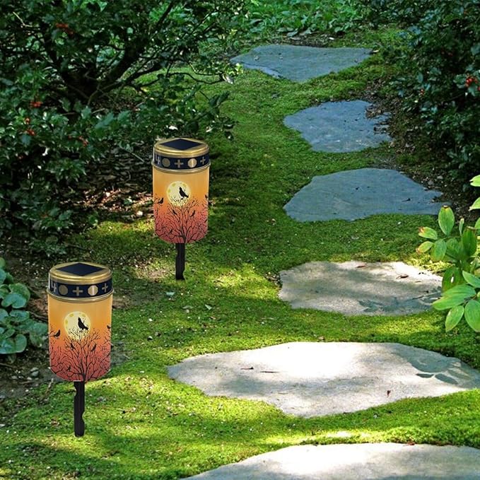Halloween Birds Solar Lights Outdoor,Solar Stake Lights Garden Lights,Waterproof Solar Lights for Outside Yard | Lumora