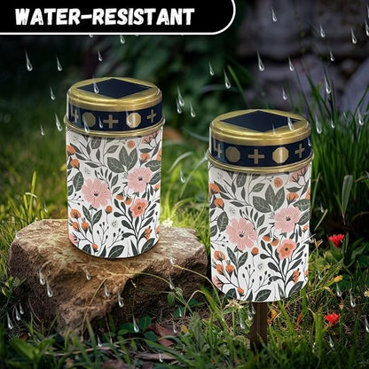 Floral Solar Garden Light Automatic On/Off Solar Street Light Cemetery Solar Lights Popular Outdoor Solar LED Lights for Prayers Rituals Religious Activities Holiday Decoration