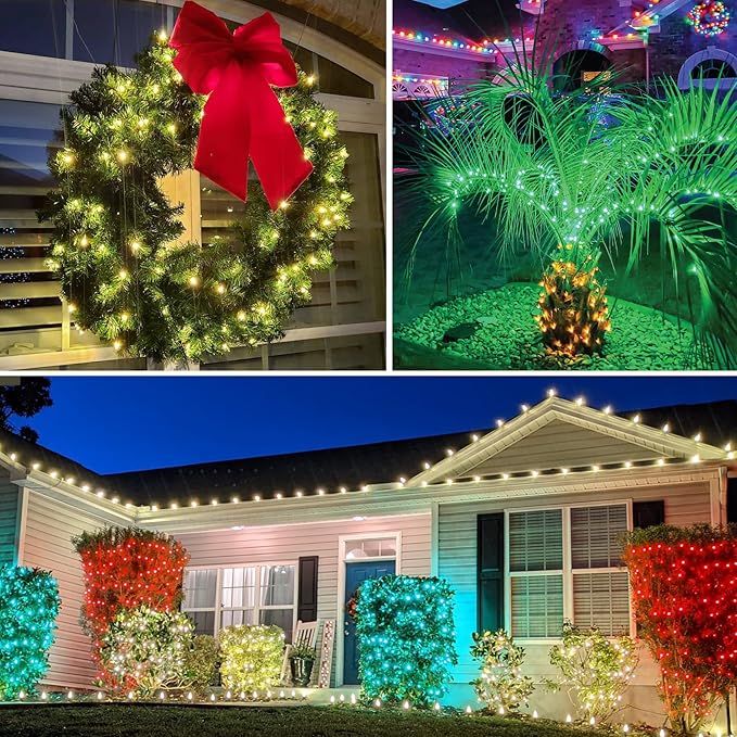 100 LED 5MM Red and Green Christmas Lights, 33FT Indoor/Outdoor String Light, Mini Lights for Garden, Patio | Lumora
