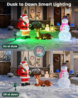 SURAIELEC Dusk to Dawn Christmas Spotlight Outdoor, Red & Green Decorative LED Landscape Spotlights with Timer | Lumora