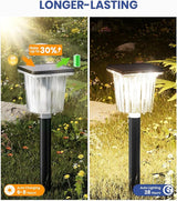 12-Pack Super Bright Solar Pathway Lights Outdoor Powered,Adjustable Warm&Cool White,Waterproof IP65 Solar Garden | Lumora