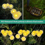 4PK 32LED Solar Garden Lights Outdoor, Dandelion Solar Lights Outdoor, IP65 Waterproof Firefly Light Outside Decor | Lumora