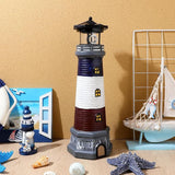 Yardwe Solar Garden Lighthouse Decor Waterproof Outdoor Solar-Powered Lighthouse Statue for Yard Lawn Patio | Lumora