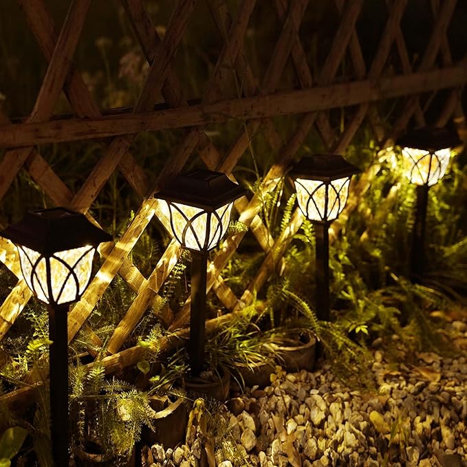 Solar Lights Outdoor Waterproof, 2Pack LED Solar Garden Lights, Outdoor Decorations, Garden Decor for Yard, Patio | Lumora