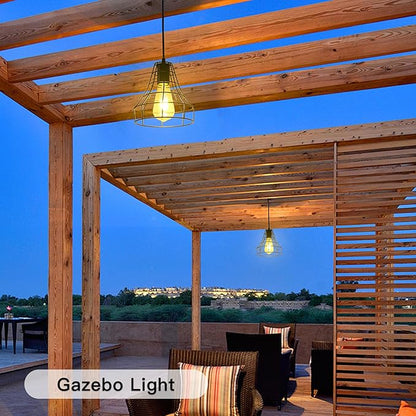 Solar Pendant Lights, Solar Powered Shed Light with Pull Cord and Remote for Outdoor Indoor, Solar Chandelier, Gazebo Light with Adjustable Panel for Yard Patio Balcony Barn Garage
