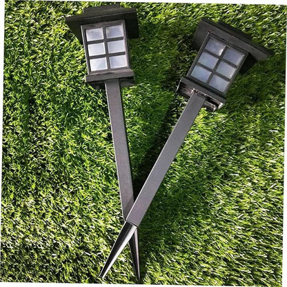 Uonlytech 5 Pcs Solar Pathway Lights Outdoor LED Garden Solar Ground Lights for Walkway Lawn Patio Driveway Black