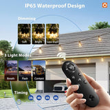 addlon 54FT(48FT+6) Solar String Lights Outdoor Waterproof with USB Port & Remote Control Solar Patio Lights for | Lumora