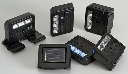 Solar Deck Lights – Outdoor LED Stairway & Alarm Sign Mini Spotlights, Weather‑Resistant, Set of 6