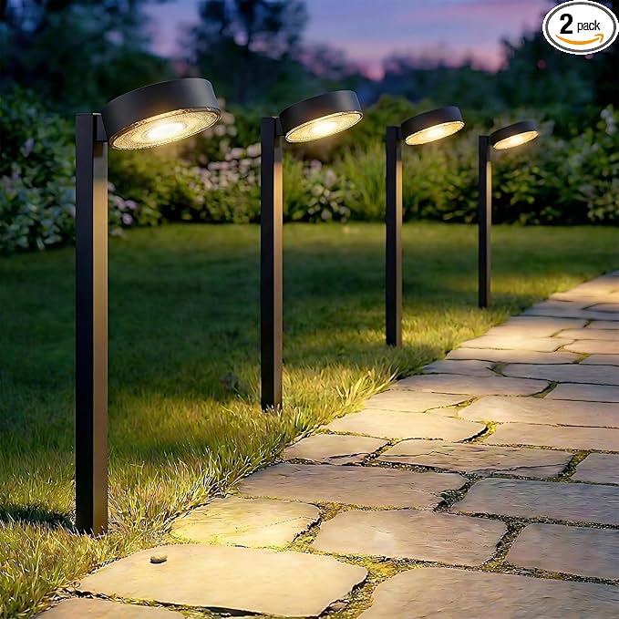 Sparkblaze 2 Pack Solar Pathway Lights Outdoor, LED Solar Path Lights with Warm White/Neutral White/Cold White, Solar Landscape Lighting for Yard, Garden, Lawn & Walkway.