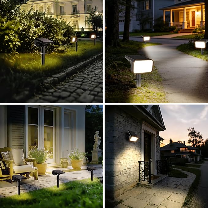 Fabrito Solar Spot Lights Outdoor 10 Pack, [108Leds, 4 Modes] Auto On/Off Spotlights, IP67 Waterproof Landscape | Lumora