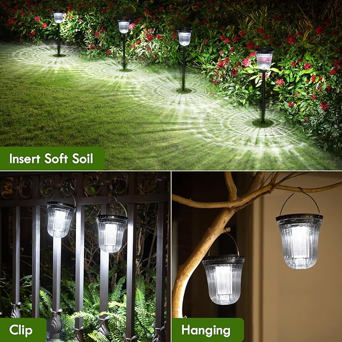 11 Pack Solar Lights for Outside, Super Bright Solar Pathway Lights Waterproof,Up to 14 Hrs Auto On/Off Garden | Lumora